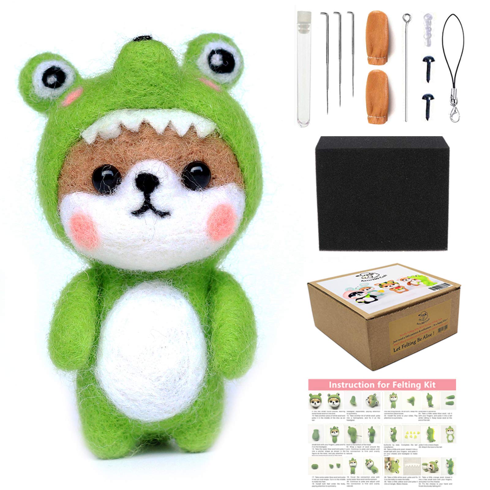 専用ページ　秋作品柴犬　羊毛フェルト 羊毛フェルト 柴犬 おすわり舌出し 羊毛フェルト masapan 通販